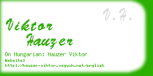 viktor hauzer business card